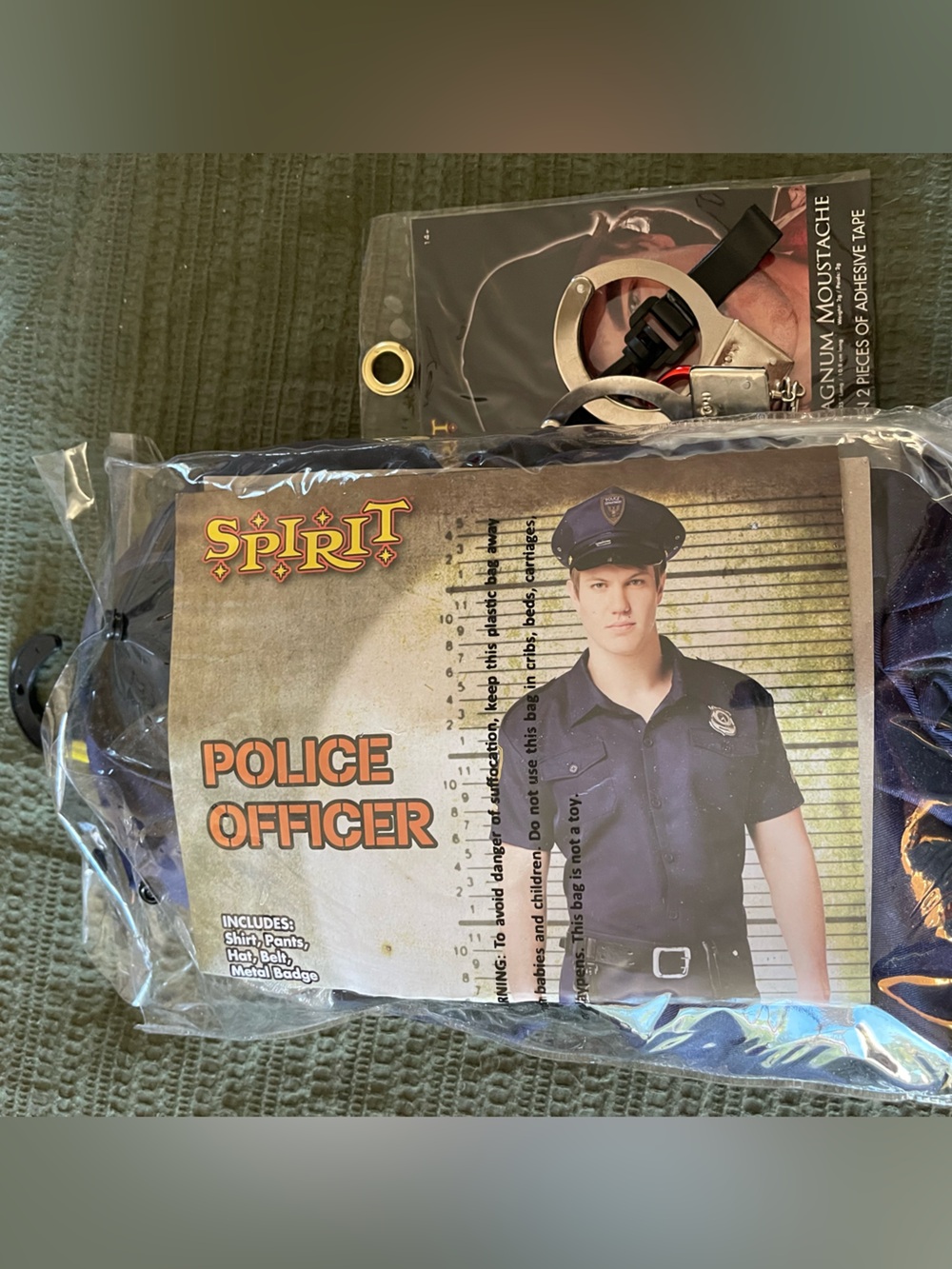 Spirit Police Officer Costume in Navy Blue and Black